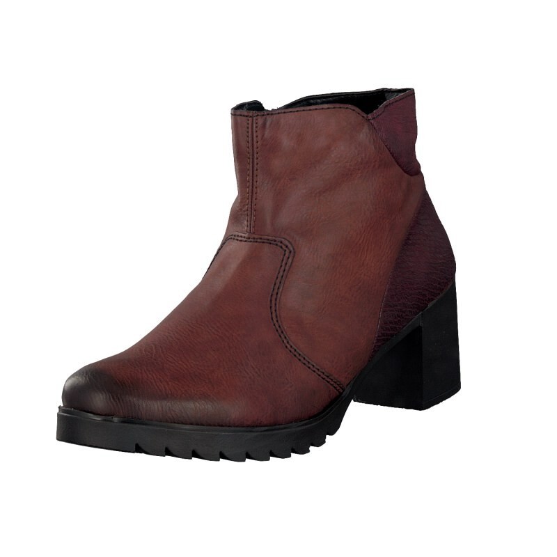 Botins Rieker Y8792-35 Para Mulher - Vermelhas